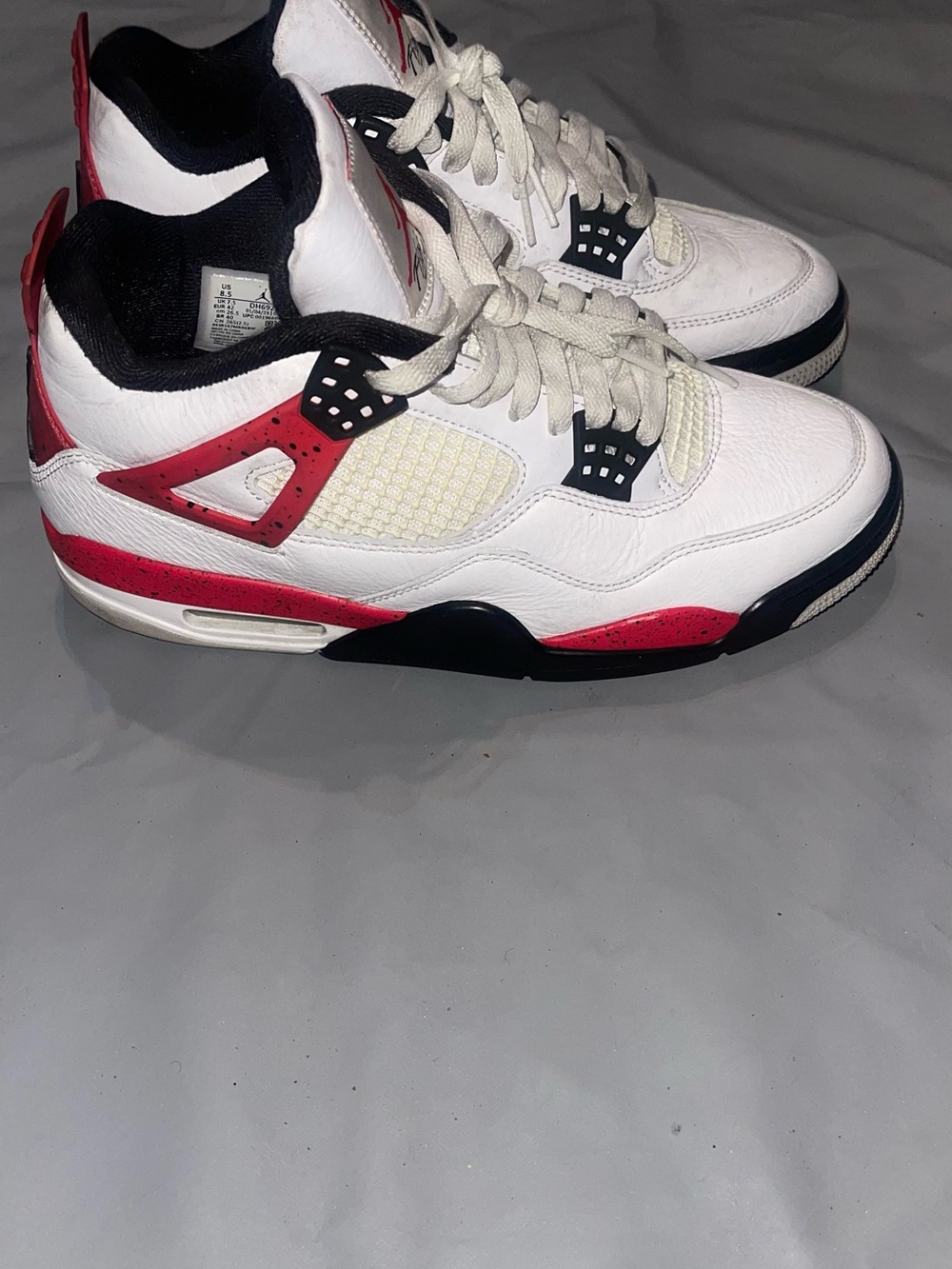 Jordan Men’s White, Black & Red Retro Basketball Sneakers